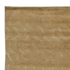 Doris Leslie Blau Collection High quality Contemporary Brown Gold Tibetan Rug - 3578925