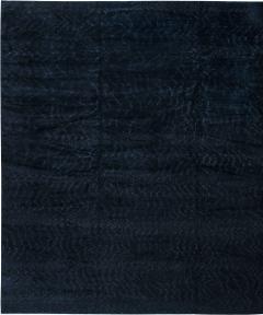 Doris Leslie Blau Collection High quality Contemporary Solid Midnight Rug II - 3579972