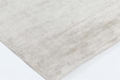 Doris Leslie Blau Collection High quality Contemporary Solid White Beige Rug - 3579979