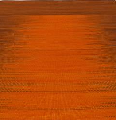 Doris Leslie Blau Collection Karatas Turkish Modern Orange Brown Bold Kilim Rug - 3578082