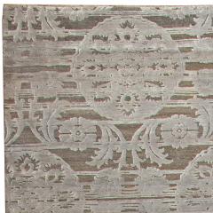 Doris Leslie Blau Collection Large Bold Floral Design Handmade Custom Rug - 3580049