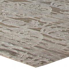 Doris Leslie Blau Collection Large Bold Floral Design Handmade Custom Rug - 3580050