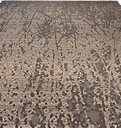 Doris Leslie Blau Collection Large Gray Petra Design Abstract Wool Rug - 3581161