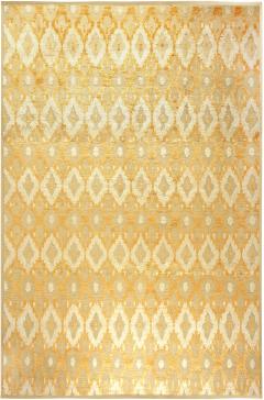 Doris Leslie Blau Collection Large One of a kind Bold Kasuri Handmade Wool Rug - 3578670