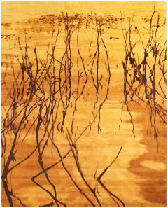 Doris Leslie Blau Collection Modern Abstract Water Dance Handmade Wool Silk Rug - 3578075