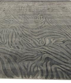 Doris Leslie Blau Collection Modern Animal Print Gray Rug - 3586893