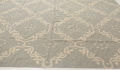 Doris Leslie Blau Collection Modern Aubusson Design Blue White Rug - 3581197
