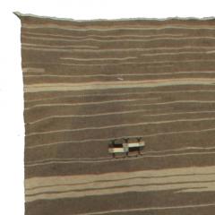 Doris Leslie Blau Collection Modern Brown Striped Handmade Wool Rug - 3581235
