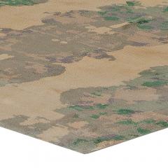 Doris Leslie Blau Collection Modern Eskayel Jangala Abstract Green Silk Rug - 3580148