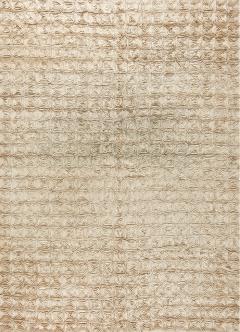 Doris Leslie Blau Collection Modern Floral Rose Gold Handcrafted Carpet - 3581243