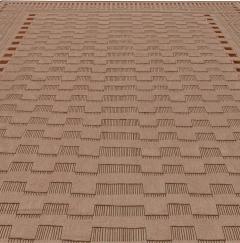 Doris Leslie Blau Collection Modern Geometric Aubusson Style Beige Wool Rug - 3580157