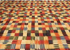 Doris Leslie Blau Collection Modern Geometric Design Handmade Cotton Rug - 3580167