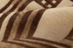 Doris Leslie Blau Collection Modern Geometric Hand Knotted Silk Runner - 3581251