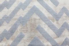 Doris Leslie Blau Collection Modern Geometric Hand Knotted Silk Wool Runner - 3580171