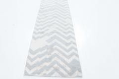 Doris Leslie Blau Collection Modern Geometric Hand Knotted Silk Wool Runner - 3580173
