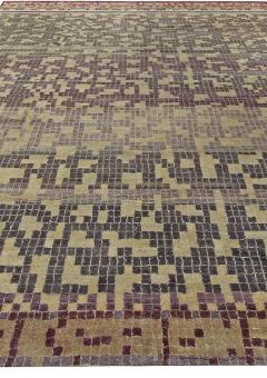 Doris Leslie Blau Collection Modern Geometric Pool Tile Handmade Wool Rug - 3580175