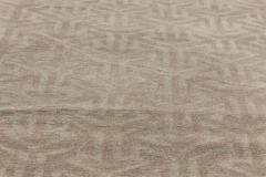 Doris Leslie Blau Collection Modern Geometric Tibetan Terra Rug in Natural Wool - 3578537