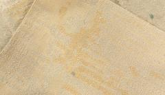 Doris Leslie Blau Collection Modern Gold Blue Gray Hand Knotted Wool Silk Runner - 3578354