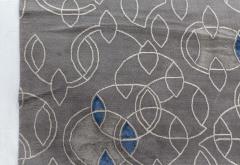 Doris Leslie Blau Collection Modern Hummingbird Silver Handmade Wool Silk Rug - 4008635
