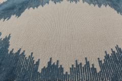 Doris Leslie Blau Collection Modern Mandorla Hand Carved Silk Design Rug - 3580184