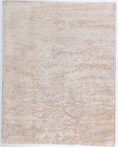 Doris Leslie Blau Collection Modern Marble Floral Silk Rug - 3586886