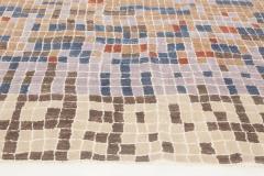 Doris Leslie Blau Collection Modern Multi color Pool Tile Geometric Design Rug - 3578786