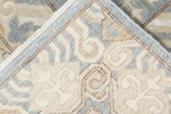 Doris Leslie Blau Collection Modern Samarkand Style Blue Beige Gold Handmade Rug - 3578250