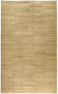 Doris Leslie Blau Collection Modern Soho Gold Hand Knotted Wool Rug - 3581261