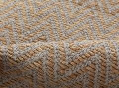 Doris Leslie Blau Collection Modern Striped Brown Gold Gray Flat Weave Wool Rug - 3578322