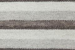 Doris Leslie Blau Collection Modern Striped Gray Anthracite Flat Weave Wool Rug - 3578198