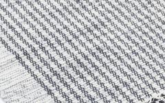 Doris Leslie Blau Collection Modern Striped Gray White Flat Weave Wool Runner - 3578819