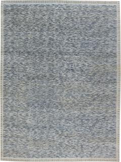 Doris Leslie Blau Collection Modern Swedish Design Blue Handmade Wool Pile Rug - 3578719