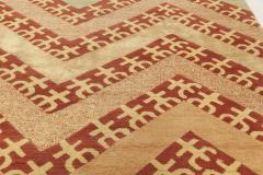 Doris Leslie Blau Collection Modern Tribal Geometric Silk Wool Rug - 3581382