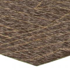 Doris Leslie Blau Collection Moroccan Tribal Design Brown Handmade Wool Rug - 3580247
