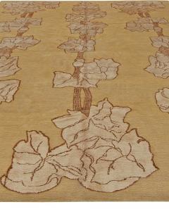 Doris Leslie Blau Collection Napa Vines Beige and Brown Handmade Wool Rug - 3580249