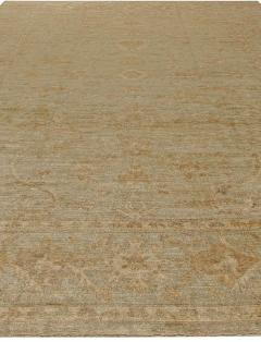 Doris Leslie Blau Collection One of a kind Oushak Beige Brown Handmade Wool Rug - 3578116