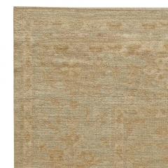 Doris Leslie Blau Collection One of a kind Oushak Beige Brown Handmade Wool Rug - 3578118