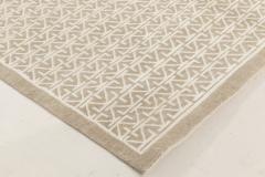 Doris Leslie Blau Collection Oriental Inspired Beige and White Rug - 3581413