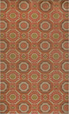 Doris Leslie Blau Collection Oversized Insolite Coral Red Brown and Green Rug - 3578435