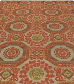 Doris Leslie Blau Collection Oversized Insolite Coral Red Brown and Green Rug - 3578437