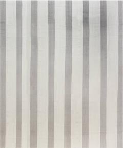 Doris Leslie Blau Collection Oversized Modern Striped Beige Gray Flat Weave Rug - 3578340