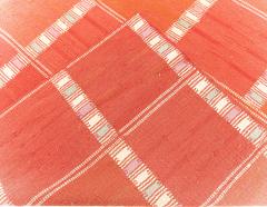Doris Leslie Blau Collection Oversized Swedish Style Red Orange Flat weave Rug - 3578452