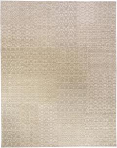 Doris Leslie Blau Collection Patchwork Like MM Gray Handmade Wool Rug - 3581606