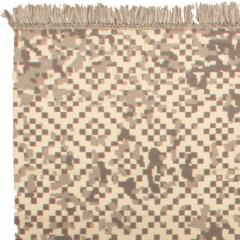 Doris Leslie Blau Collection Petra Design Beige Brown Handmade Wool Rug - 3580341