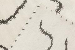 Doris Leslie Blau Collection Ribbon Design White Handmade Wool Rug - 3581616
