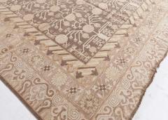 Doris Leslie Blau Collection Samarkand Beige and Brown Hand Knotted Wool Rug - 3580363