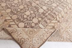 Doris Leslie Blau Collection Samarkand Beige and Brown Hand Knotted Wool Rug - 3580365