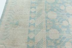 Doris Leslie Blau Collection Samarkand Pastel Blue and Cream Handwoven Wool Rug - 3578388