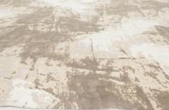 Doris Leslie Blau Collection Sandstorm Hand Spun Wool Silk Brown Beige Rug - 3578507