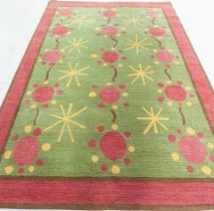 Doris Leslie Blau Collection Scandinavian Style Green Yellow Handmade Rug 37 - 3578851
